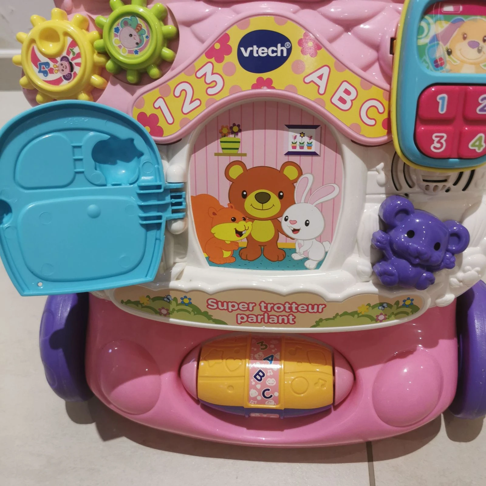 VTech Super Andador Falante Rosa – Andador de caminhada e centro de atividades interativo, novo – photo 13